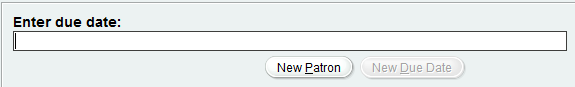Window showing enter due date