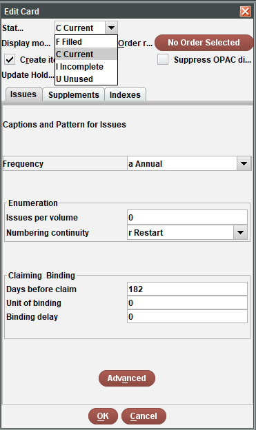 Screenshot of editing Card to change status back to "Current"