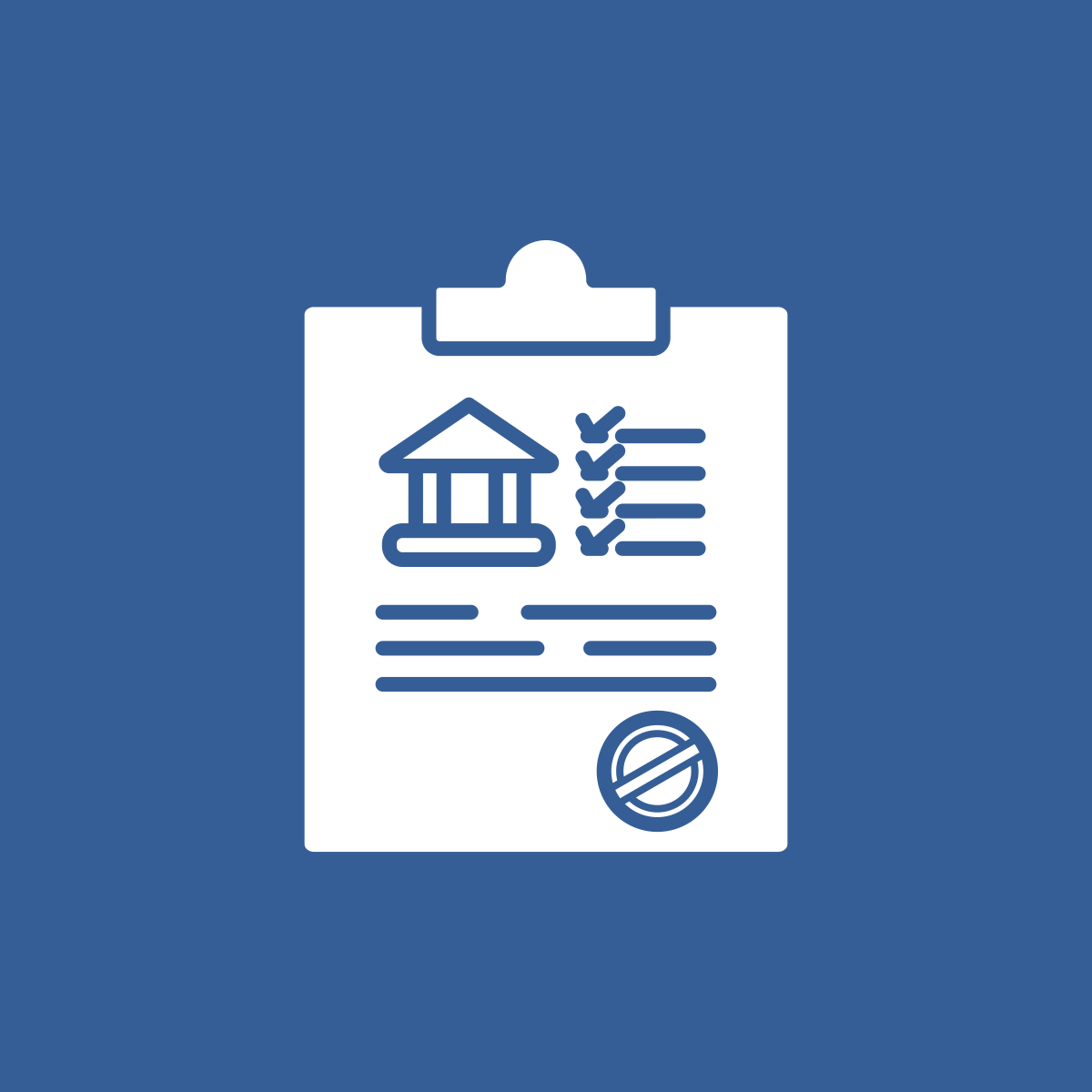 icon of clipboard with policy