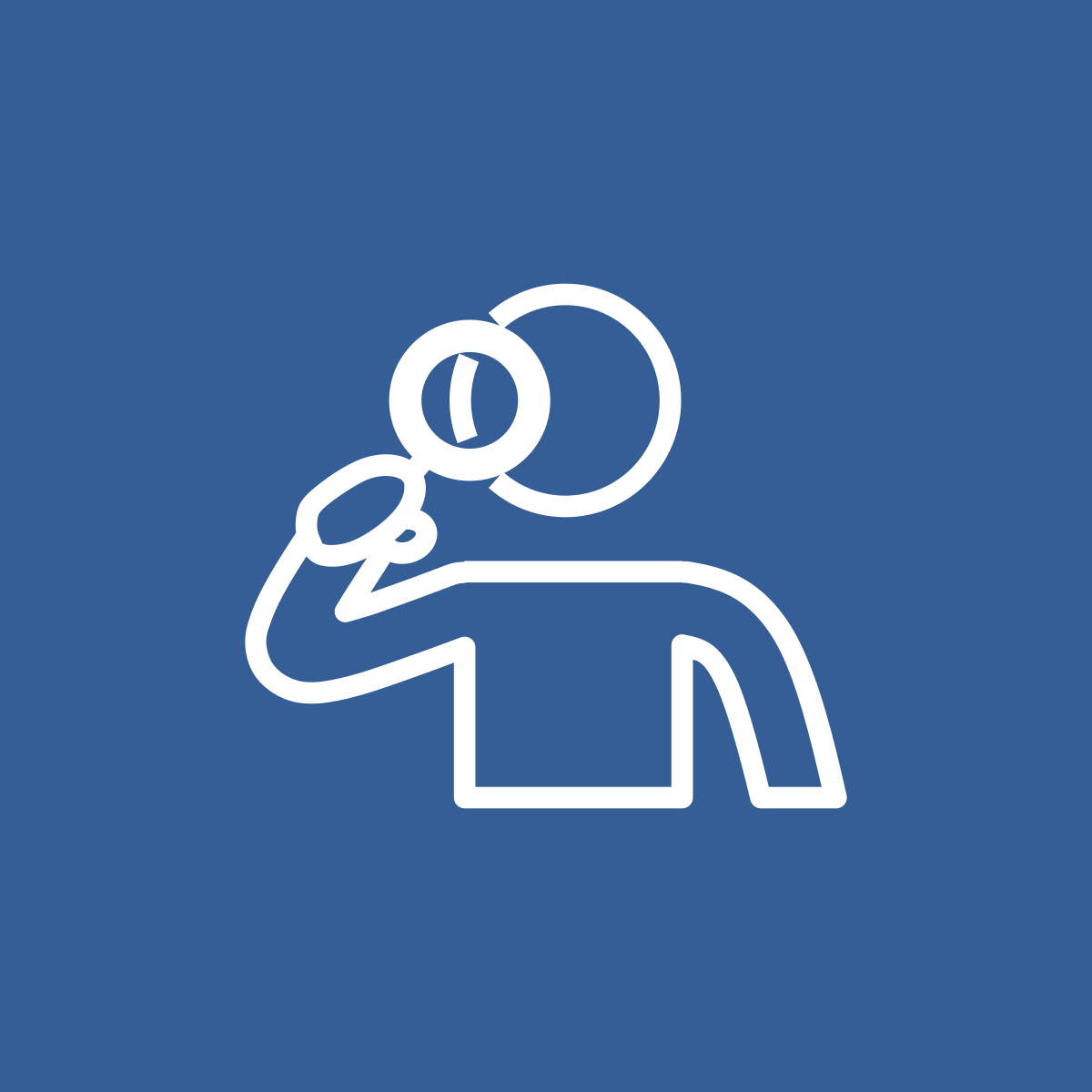 icon of a person with a magnifying glass