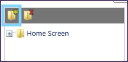 Screenshot of patron app CMS's new tab icon (a folder with asterisk).