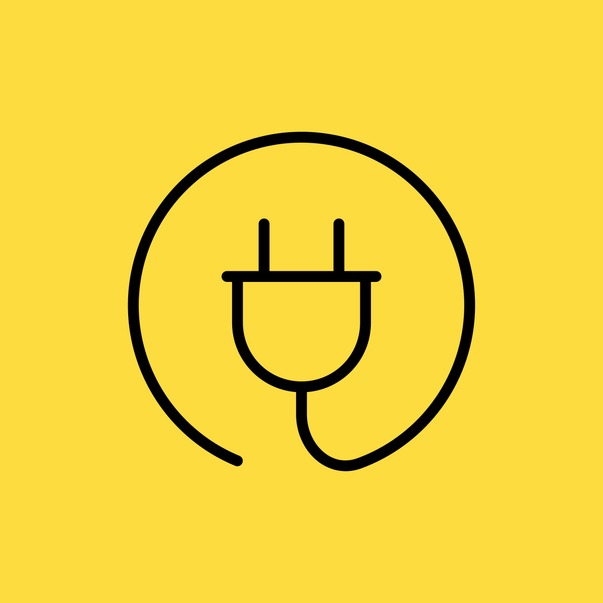 icon of an electric power cord