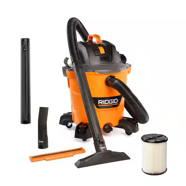 Orange Wet/Dry vacuum with accessories