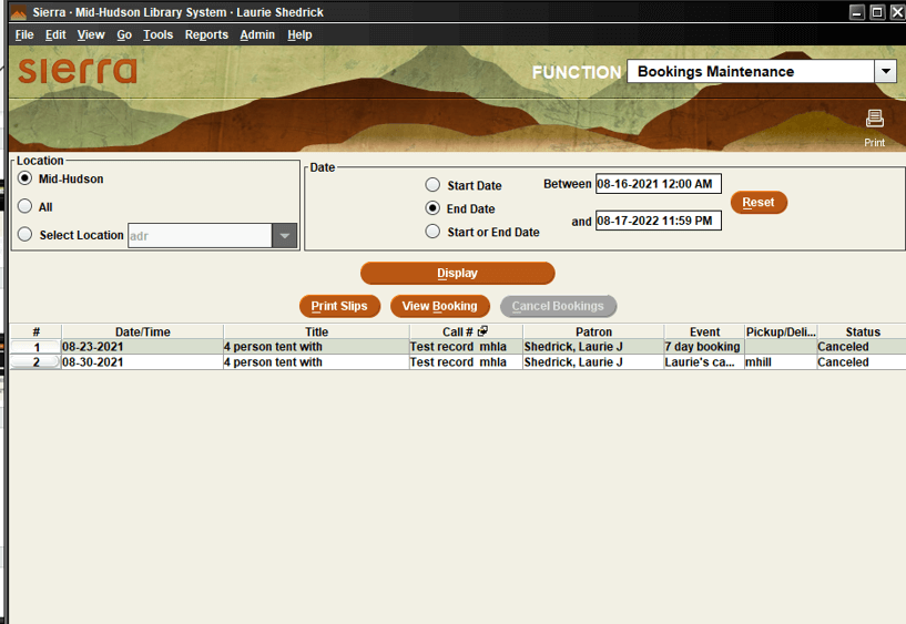 FillingBooking